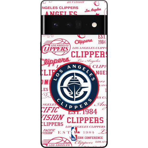 NBA Los Angeles Clippers Blast Logos Google Pixel 6 Pro Skin